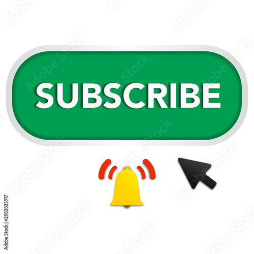 Green Subscribe Button Icon