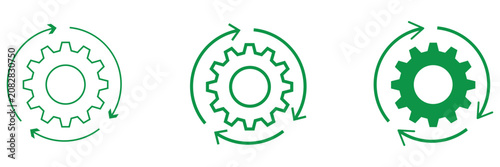 Photos Gear wheel icon set