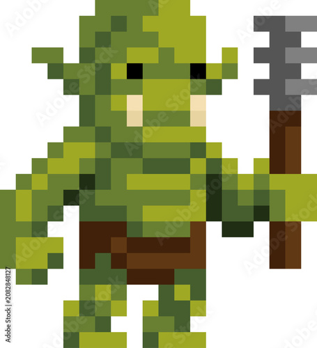 A orc or ork goblin monster...