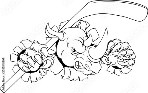 A rhino or rhinoceros ice h...