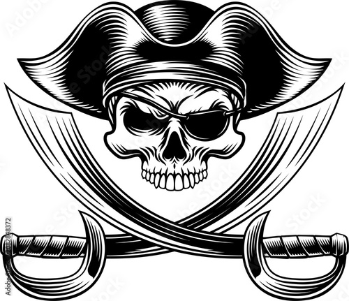 Pirate skull crossbones wea...