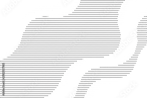 Abstract wave shape made of black dots isolated on transparent background, Vector, illustration
