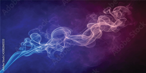 Foto Abstract colorful smoke or fog in neon pink and blue light with abstract colorfu