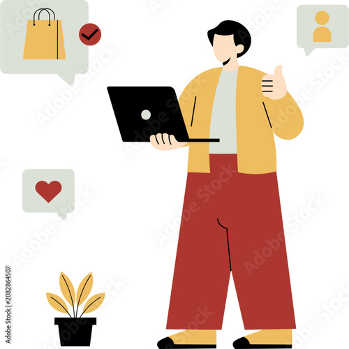 Online Business and E-Commerce Illustration
