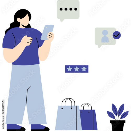 Online Business and E-Commerce Illustration
