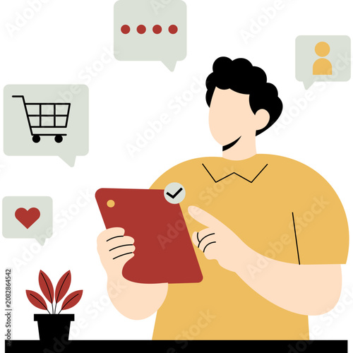 Online Business and E-Commerce Illustration
