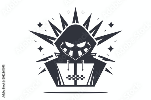 Iconic Pixel Art Thief Silhouette for Retro Game Assets and Criminal Underworld Themes