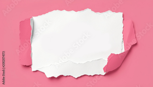 Torn White Paper Featuring Be Original On Pink Background	