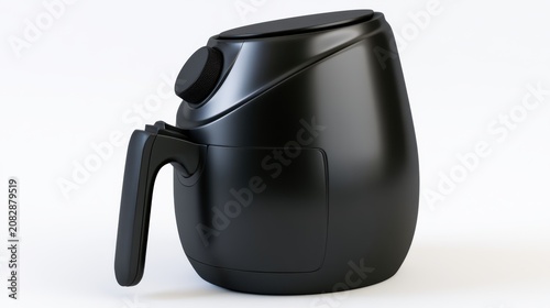 Modern Black Air Fryer with Sleek Matte Finish