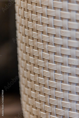 Detail of the plastic weave chair