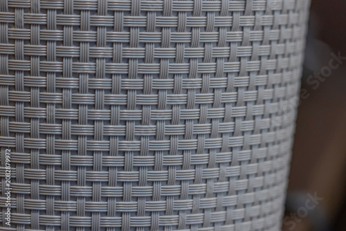 Detail of the plastic weave chair