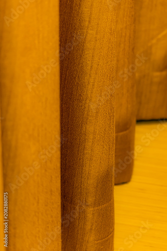 Tecture of the curtain in the bedroom