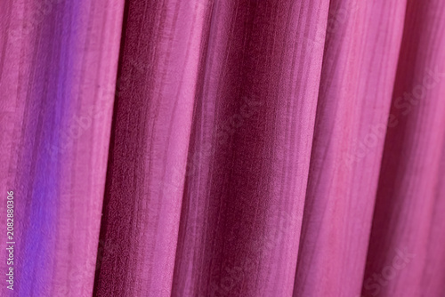 Tecture of the curtain in the bedroom