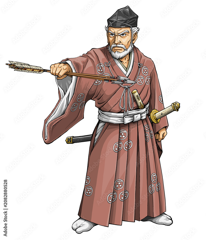 Obraz premium 戦国武将の毛利元就