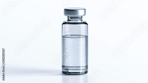 Clear Medical Vial with Liquid Contents