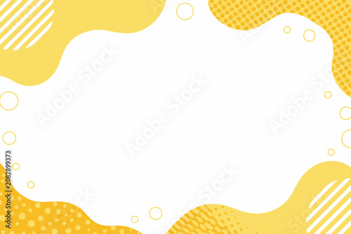 yellow memphis style abstract frame graphic design