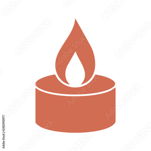 Minimalist Candle Flame Vector Illustration for Light and Warmth