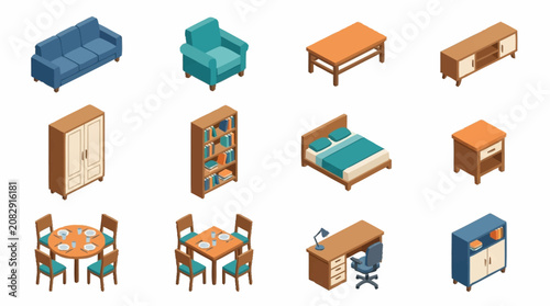 Collection of various furniture items.