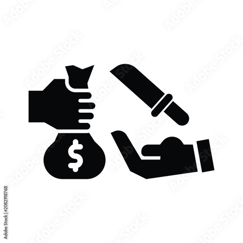  extortion solid icon illustration vector graphic.eps