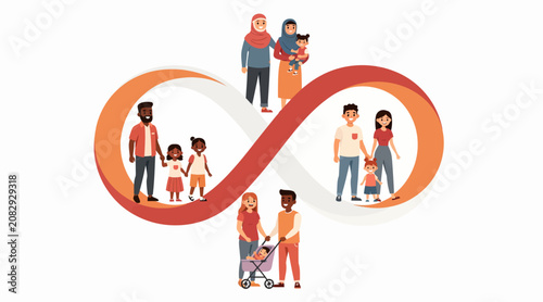 Diverse family connections infinity loop