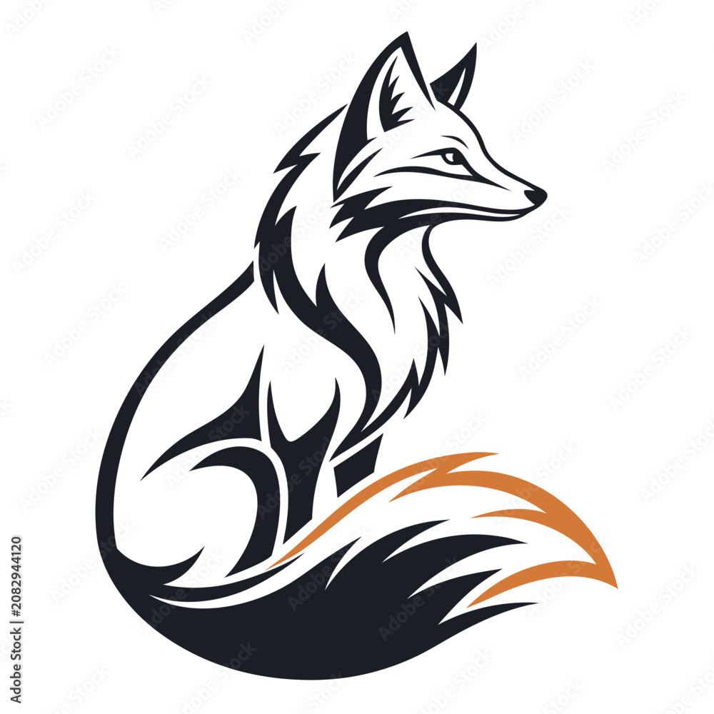 Obraz premium Create Bold Stroke Vintage Fox Professional Photo Suitable for Design