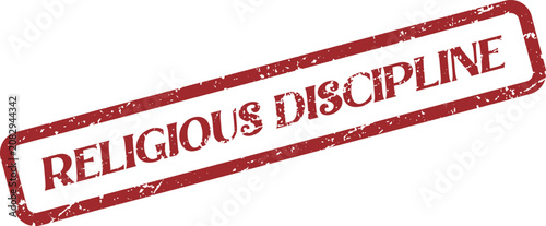 Konstfotografi A distressed red rubber stamp mark indicating the important phrase Religious Dis
