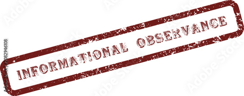 Φωτογραφία A grunge red rubber stamp impression marking an important informational observan