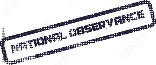 Bilde på lerret A grunge style rubber stamp indicating national observance with a textured effec