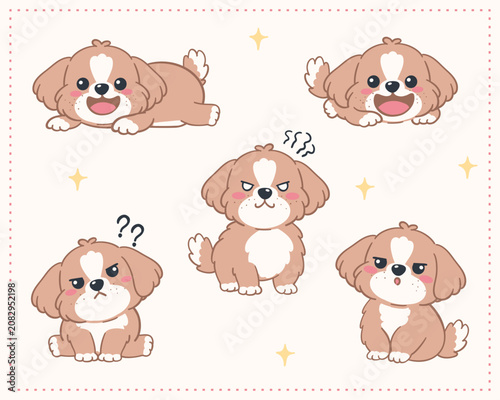 Dog Illustration Sweet Puppy Character