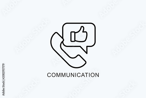 Konstfotografi Communication Icon Or Logo Isolated Vector Illustration