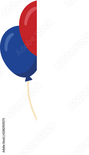 Red blue and yellow party balloons. Red blue and yellow balloons for party and celebration decor