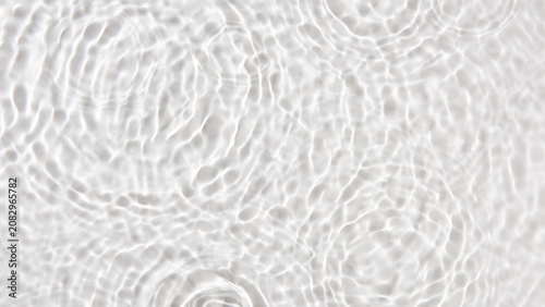 Top view of waterdrop dropping on a surface of water