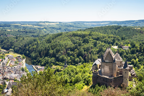 Quadro su tela Vianden, Luxembourg, 28 June 2019: Vianden Castle, Luxembourg's best preserved m