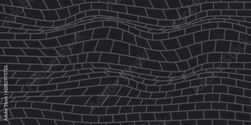 black brick wall texture, seamless cladding pattern for interior decoration, kitchen backsplash, plastic panel, building outdoor design. Abstract minimal background, vector eps 10