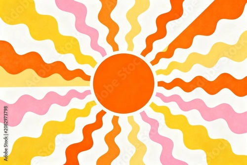 Vibrant Retro Sunburst Design