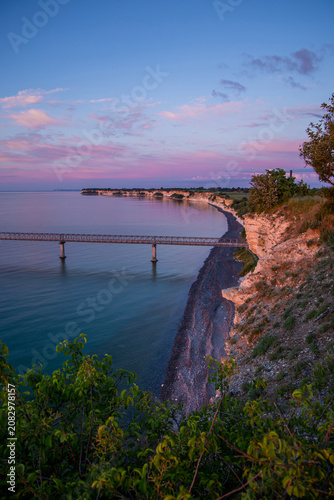 Denmark Møns Klint is a 6 km stretch of limestone and chalk cliffs along the eastern coast of the Danish island of Møn in the Baltic Sea
