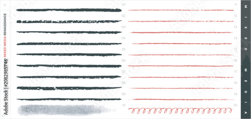 Schilderij op canvas Vector Brushes