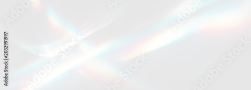 Crystal Glass Refraction Overlay PNG with Rainbow Rays, Glitter and Bright Background