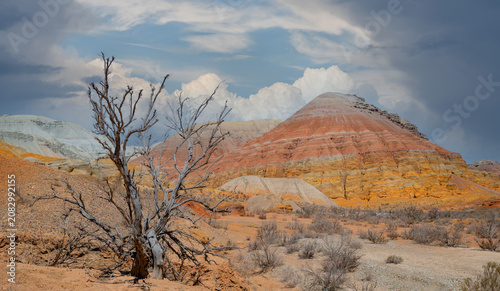 Picturesque clay mountains  in Altyn Emel National Park in southeastern Kazakhstan
