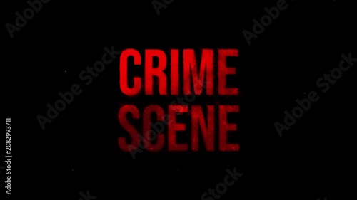 Crime Scene Horror Grudge Red Cinematic Title Police Investigation Documentary Intro Typography 4K Animation