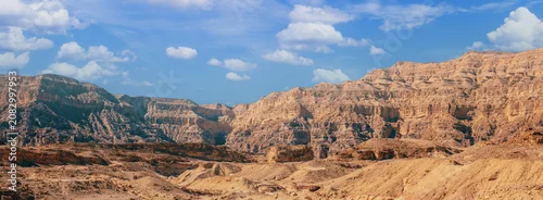 Panel kuchenny z motywem View of the desert on a bright sunny day. Timna Park in Arava desert near Eilat, Israel