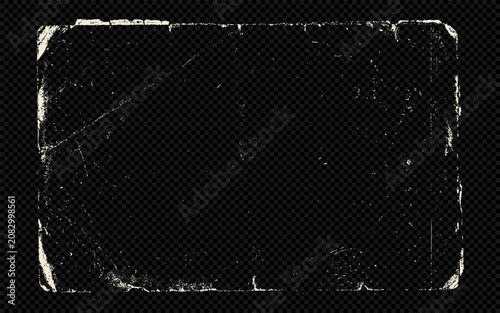 Tableau sur toile Vintage distressed paper overlay with diagonal fold lines and aged texture