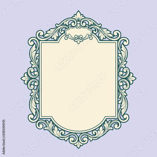 Elegant vintage ornate frame with floral scrollwork