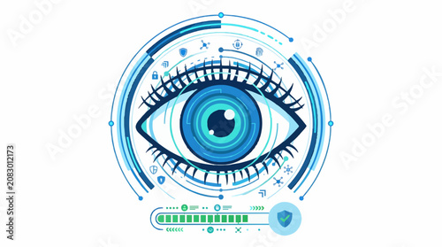 Digital biometric eye scan user interface for secure access