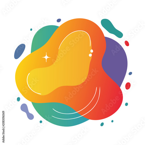 Colorful Abstract Liquid Splash Vector Illustration