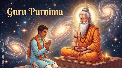 Guru purnima festival india hinduism spiritual guru devotion celebration culture tradition