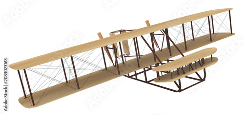 Photos Historisches Motorflugzeug von 1903, Freisteller