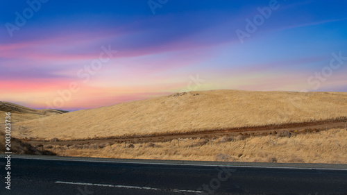 road to the mountains in California