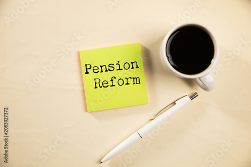 Photos Pocket calculator with the word “pension”