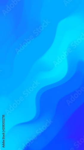 Abstract blue gradient wave background with smooth fluid liquid dynamic texture